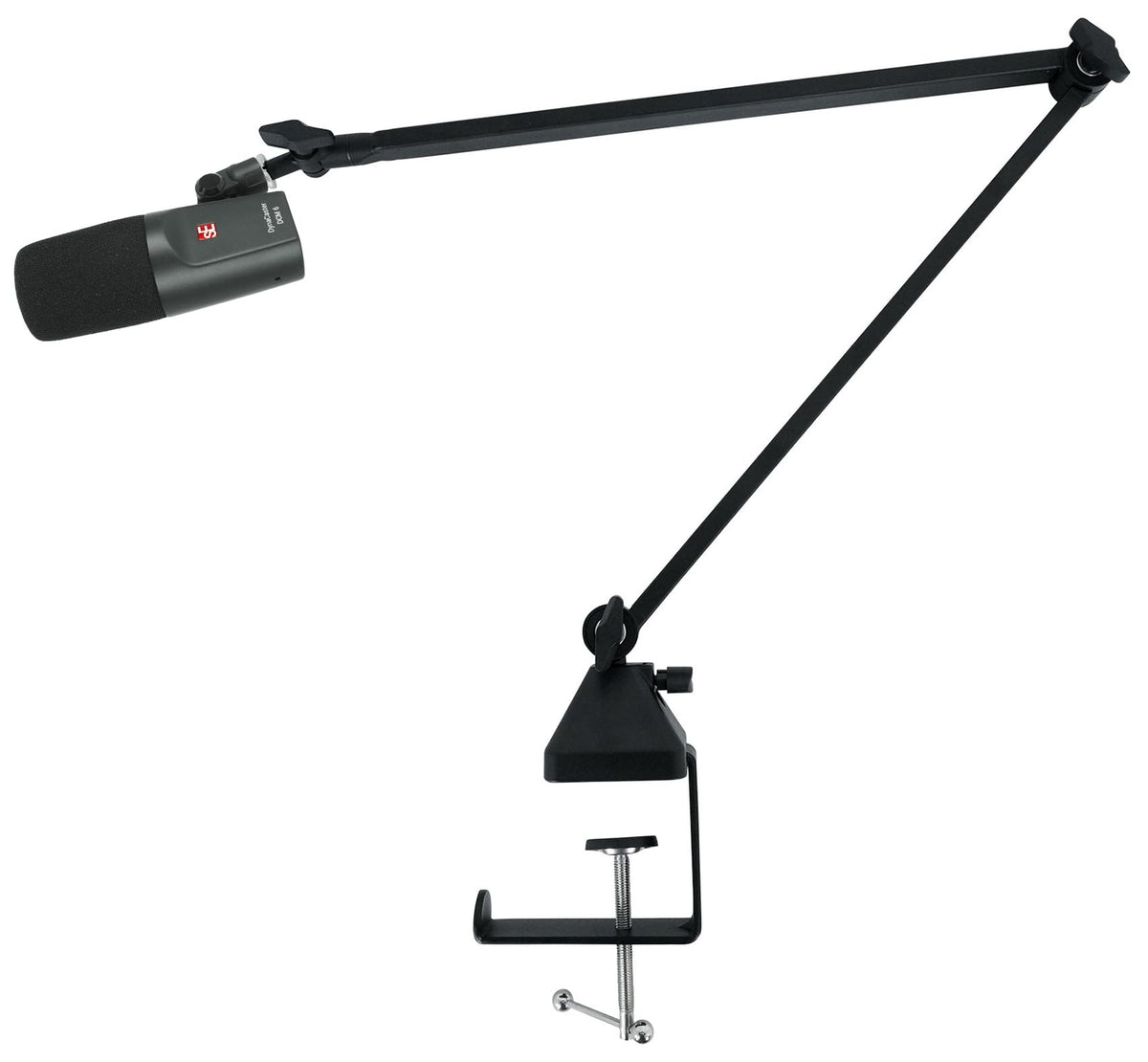 Front-Addressed Broadcast Podcast Microphone with Boom Arm and Desk Clamp Z588037