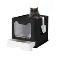 Foldable Large Cat Litter Box with Lid E746086