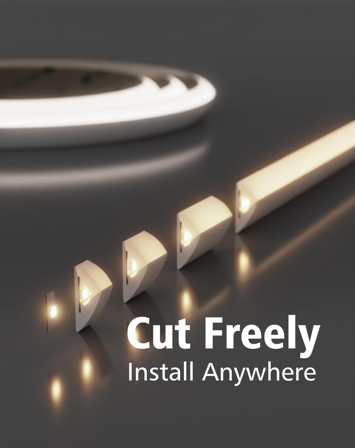 Hardwired LED Cabinet Light Strip, UL Listed, 24V, 2ft, 4000K Neutral White F81572