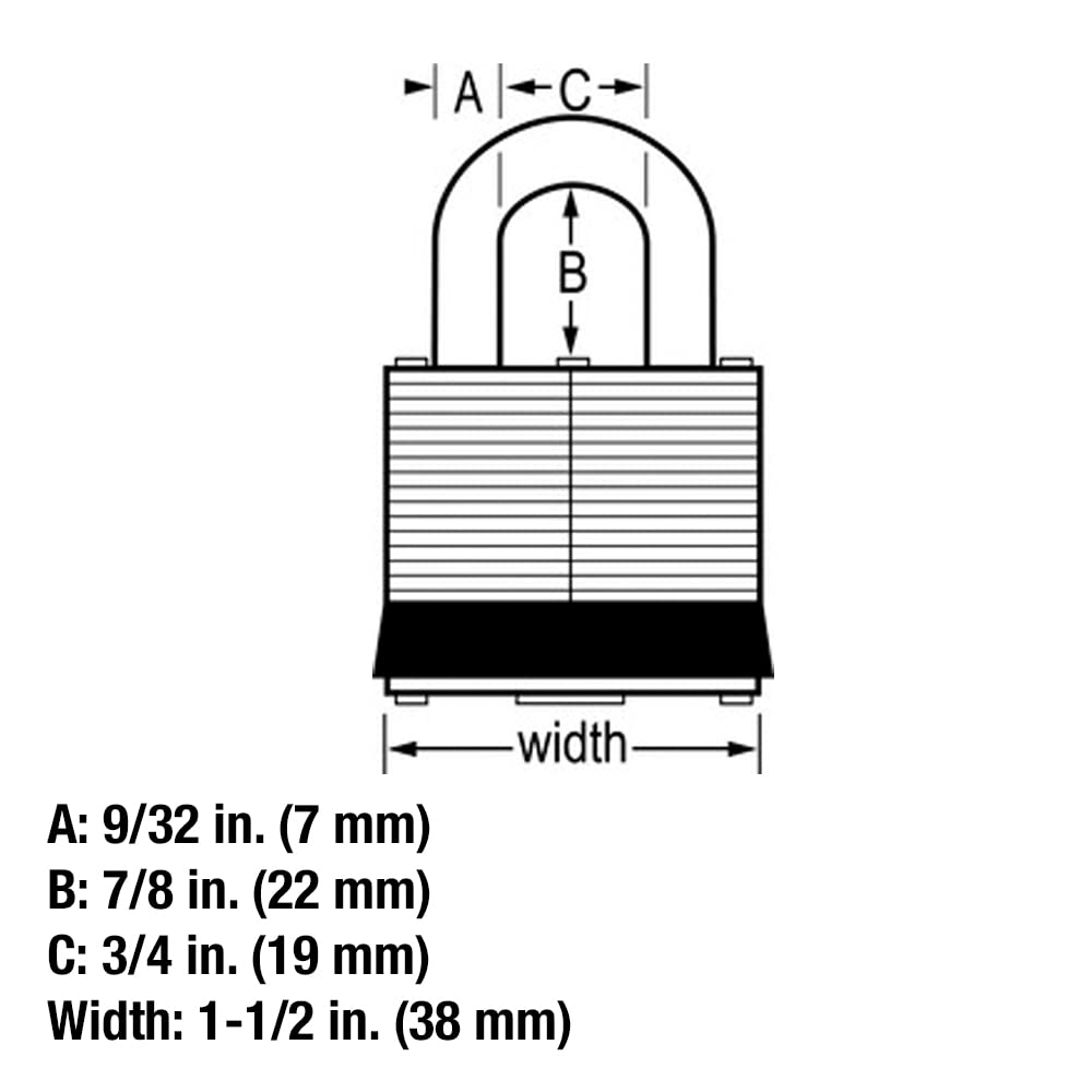 Laminated Steel Padlock 4-Pack Q259