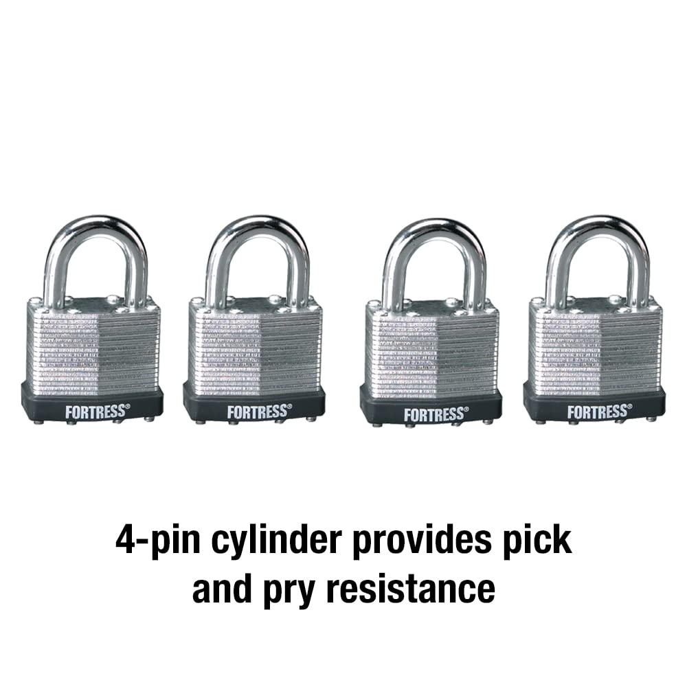 Laminated Steel Padlock 4-Pack Q259
