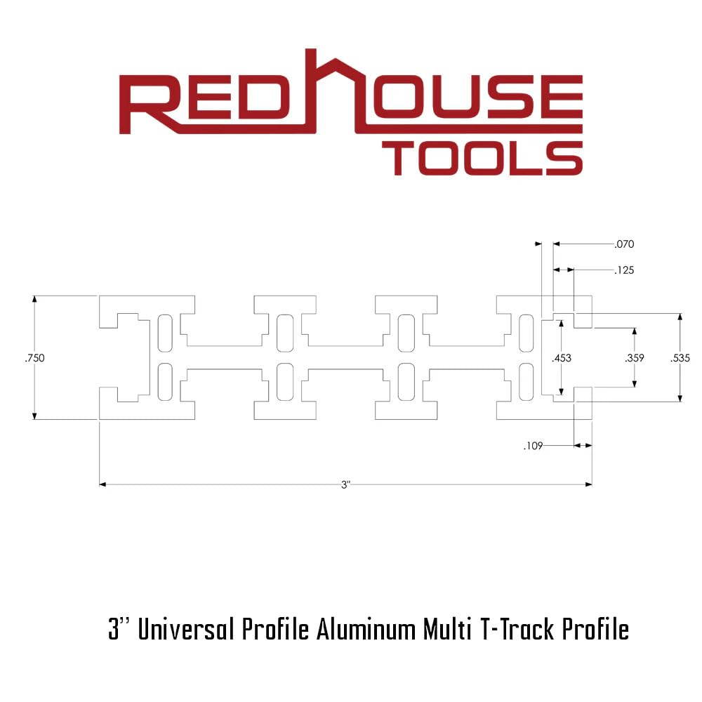 3" Anodized Aluminum T-Track Set of 2 S7305