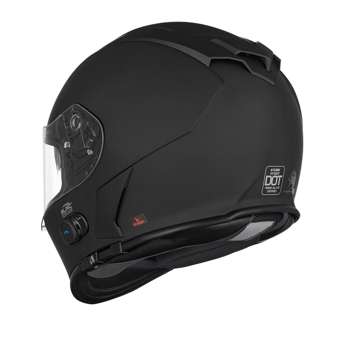 Bluetooth Integrated Full Face Motorcycle Helmet with Dual Visor V20447