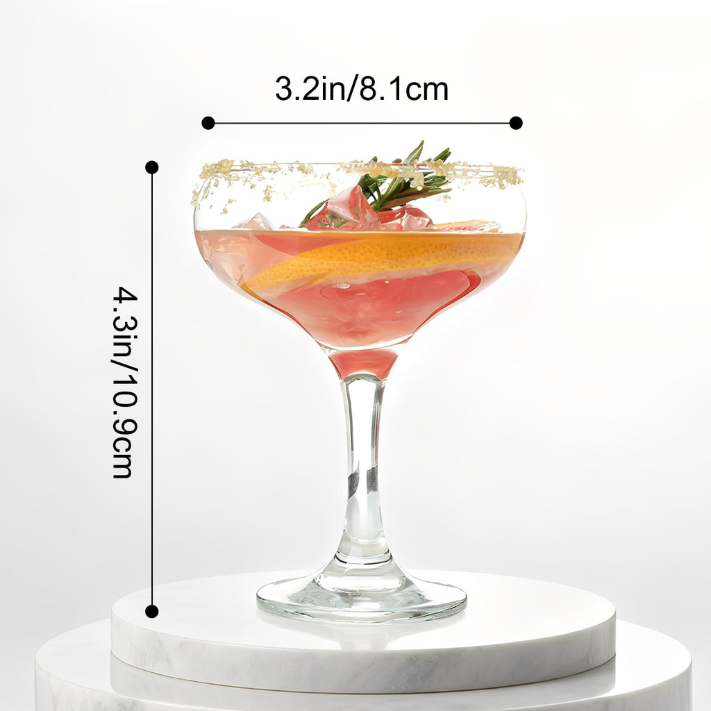 Clear 5.07 oz Stemmed Cocktail Glasses Set of 6 M285130