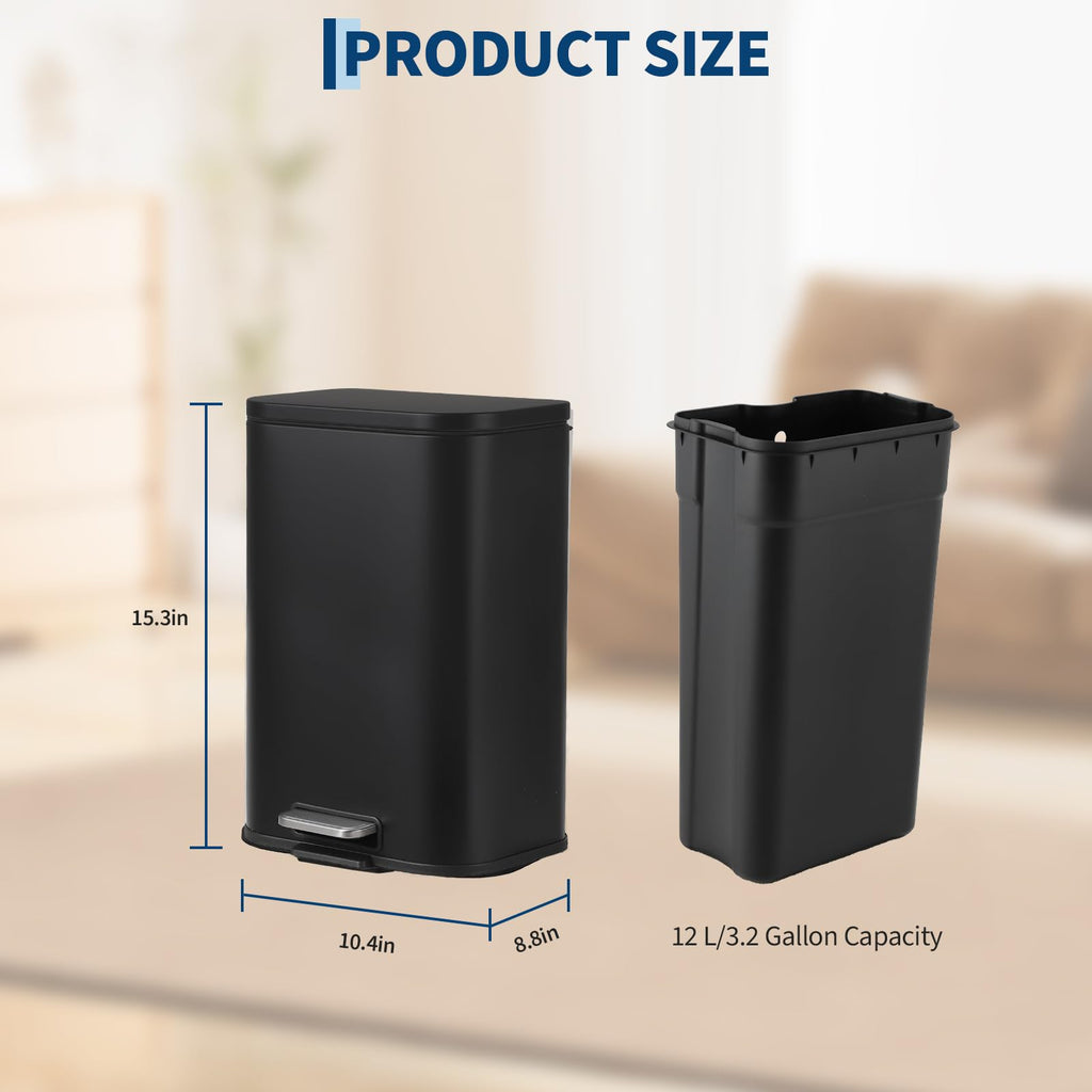 12L Stainless Steel Slim Trash Can C948