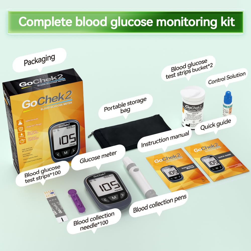 Blood Glucose Monitor Kit 100 Strips & Lancets Y552091