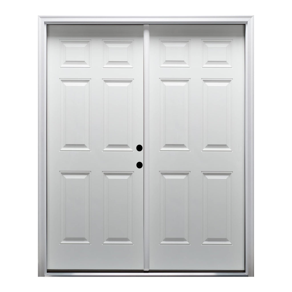 Primed Left Hand In-Swing 6-Panel Exterior Prehung Door D206