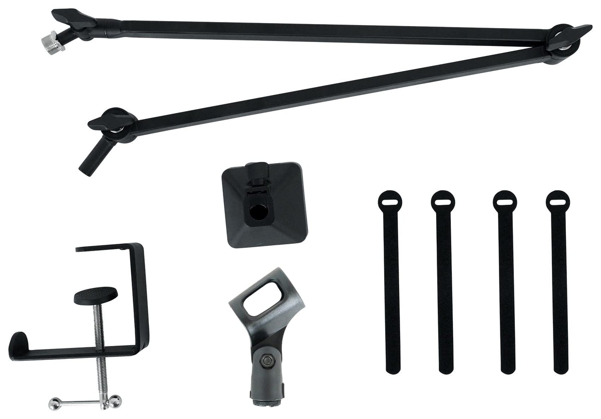 Front-Addressed Broadcast Podcast Microphone with Boom Arm and Desk Clamp Z588037