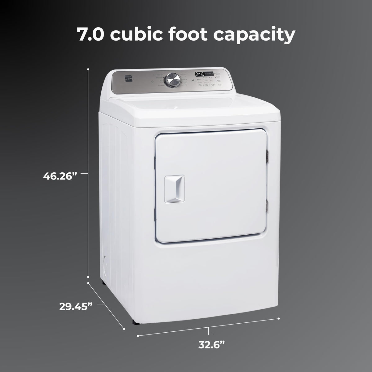 7.0 cu. ft. Front Load Electric Dryer - White S74317