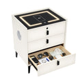 3 Drawer Smart Nightstand with Bluetooth Speaker USB Charging T5477