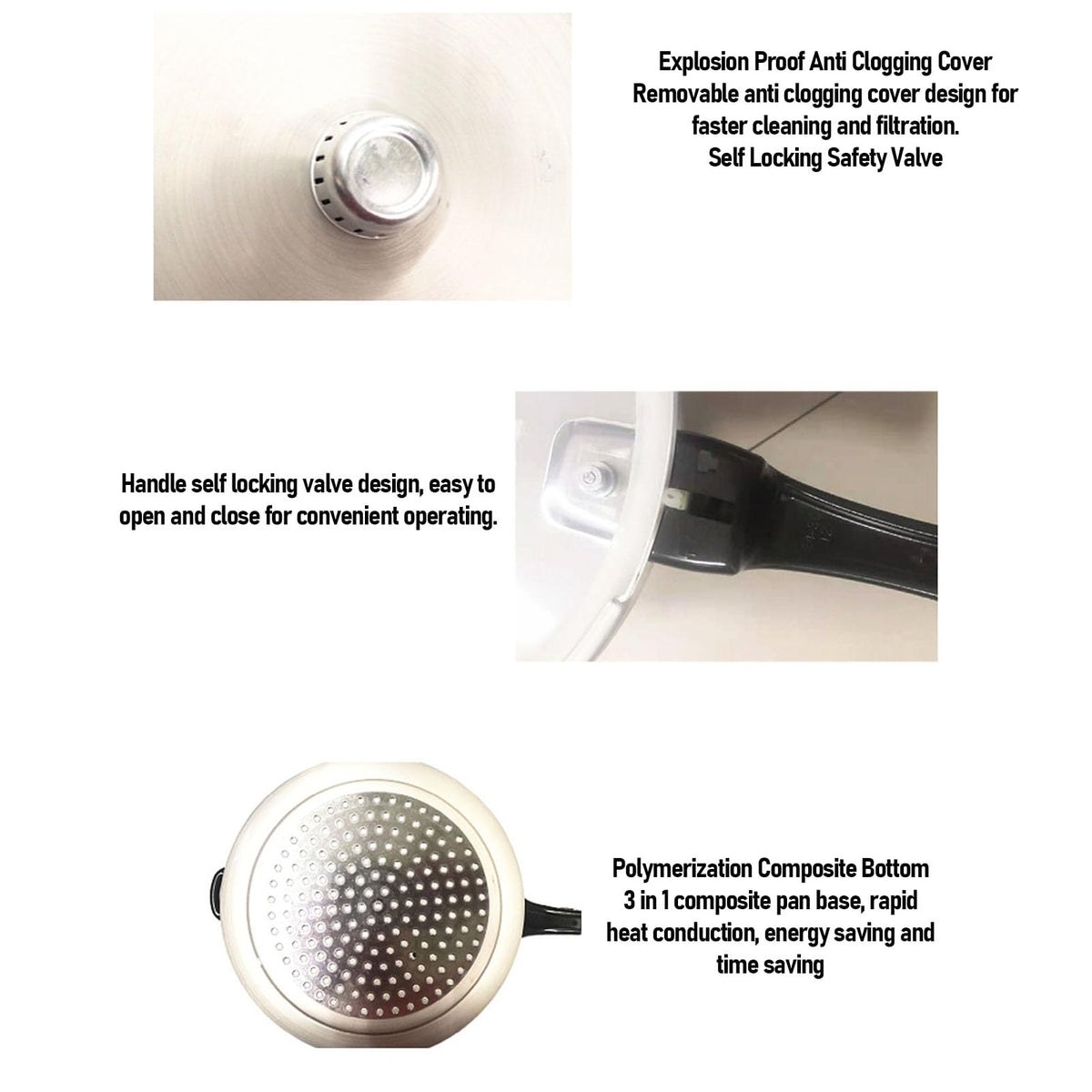 Aluminum Alloy Pressure Cooker, 18CM/3L S6091