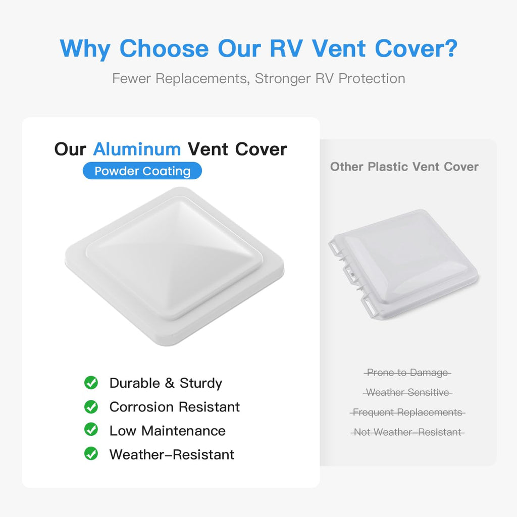 Aluminum RV Roof Vent Cover 14x14 In A516357