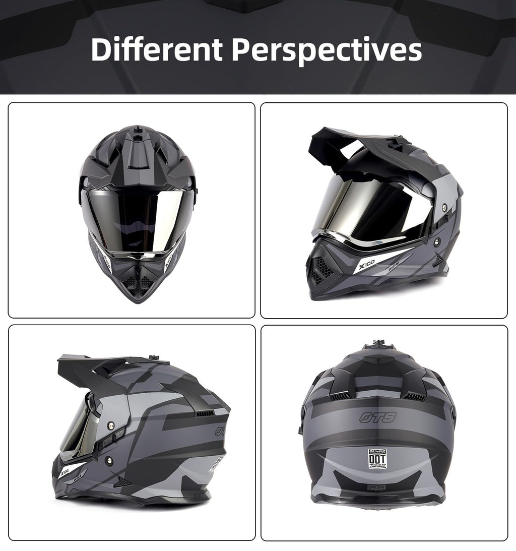 DOT Certified Dual Visor Motorcycle Helmet K220
