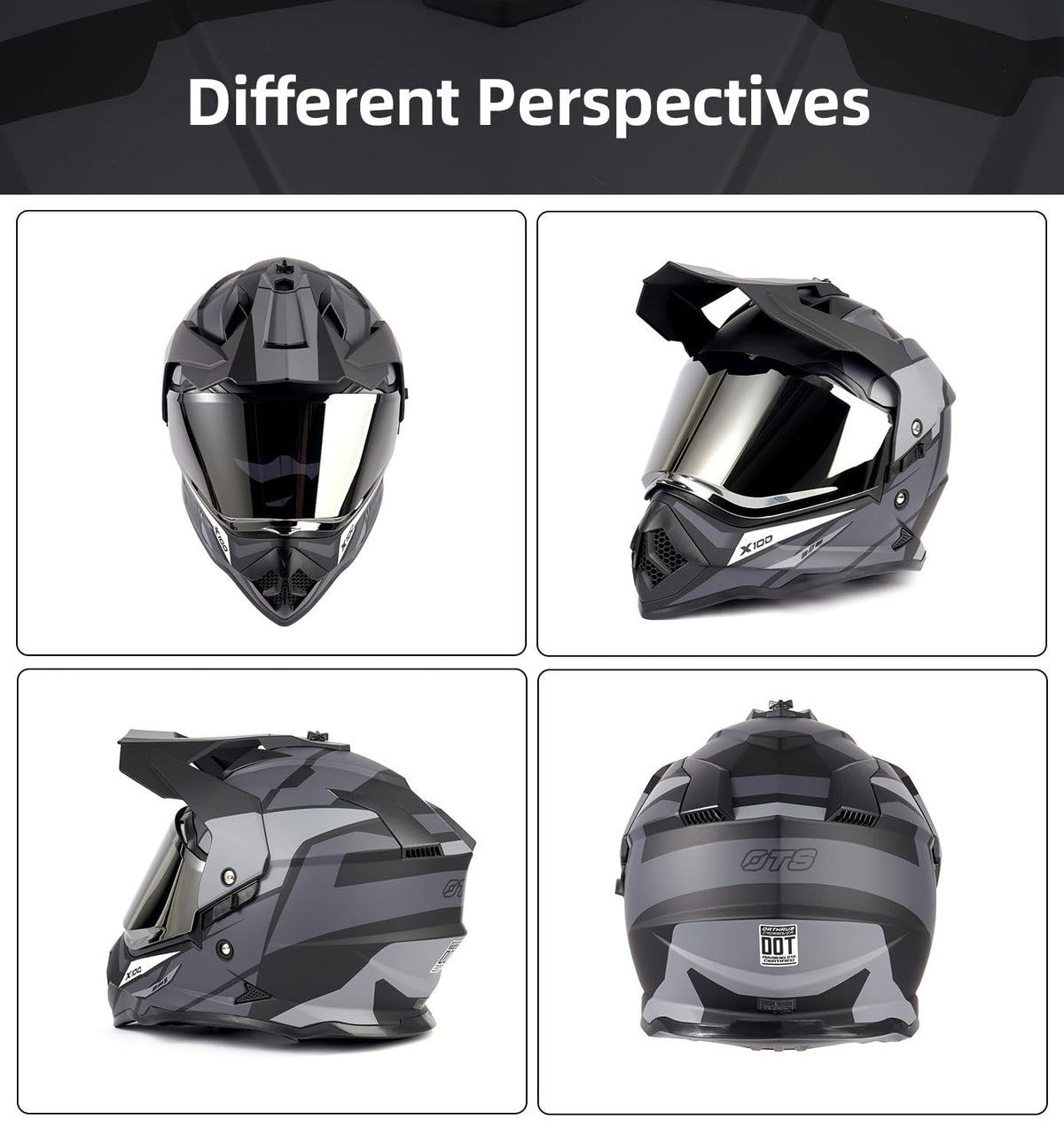 DOT Certified Dual Visor Motorcycle Helmet K220