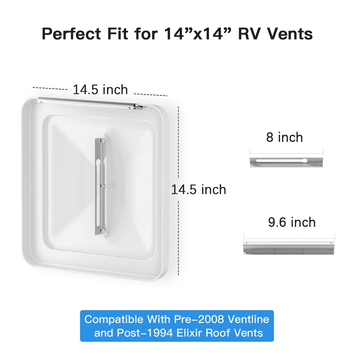 Aluminum RV Roof Vent Cover 14x14 In A516357