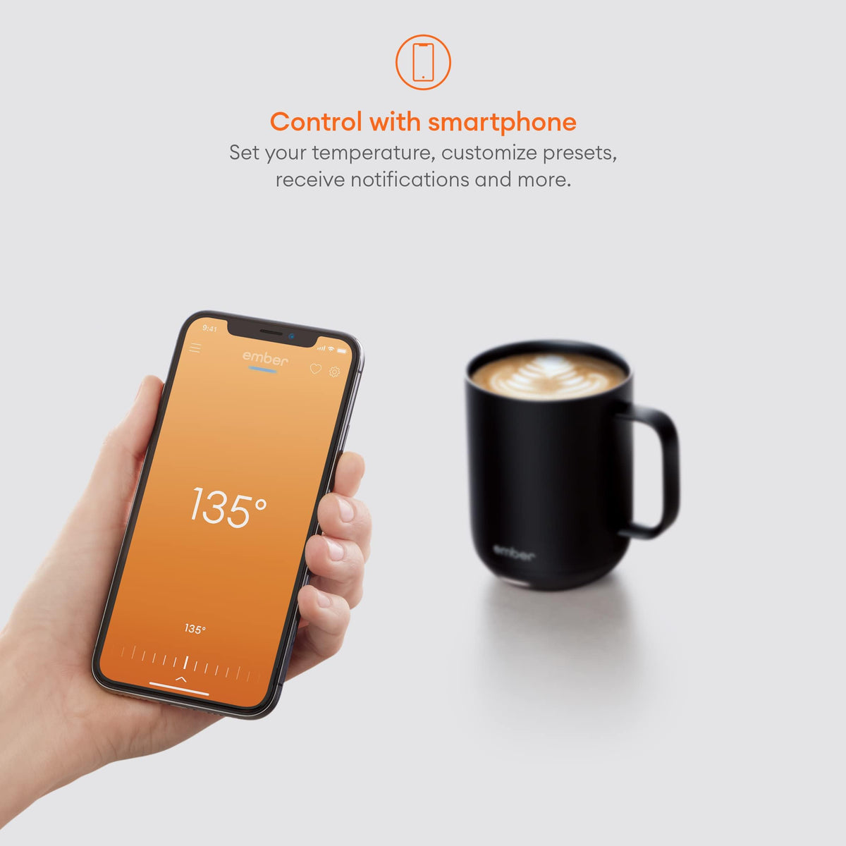 10 oz Temperature Control Smart Mug with Milk Frother I8080