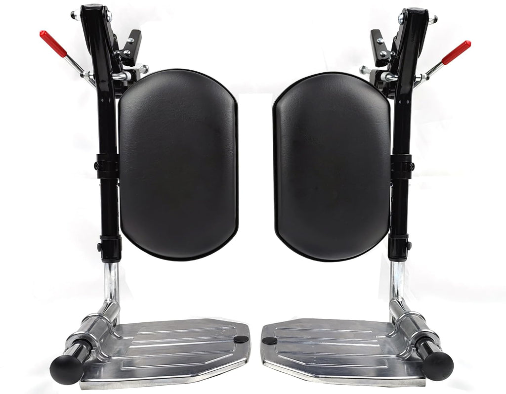 Heavy Duty Wheelchair Elevating Leg Rest with Calf Pad, Black K931