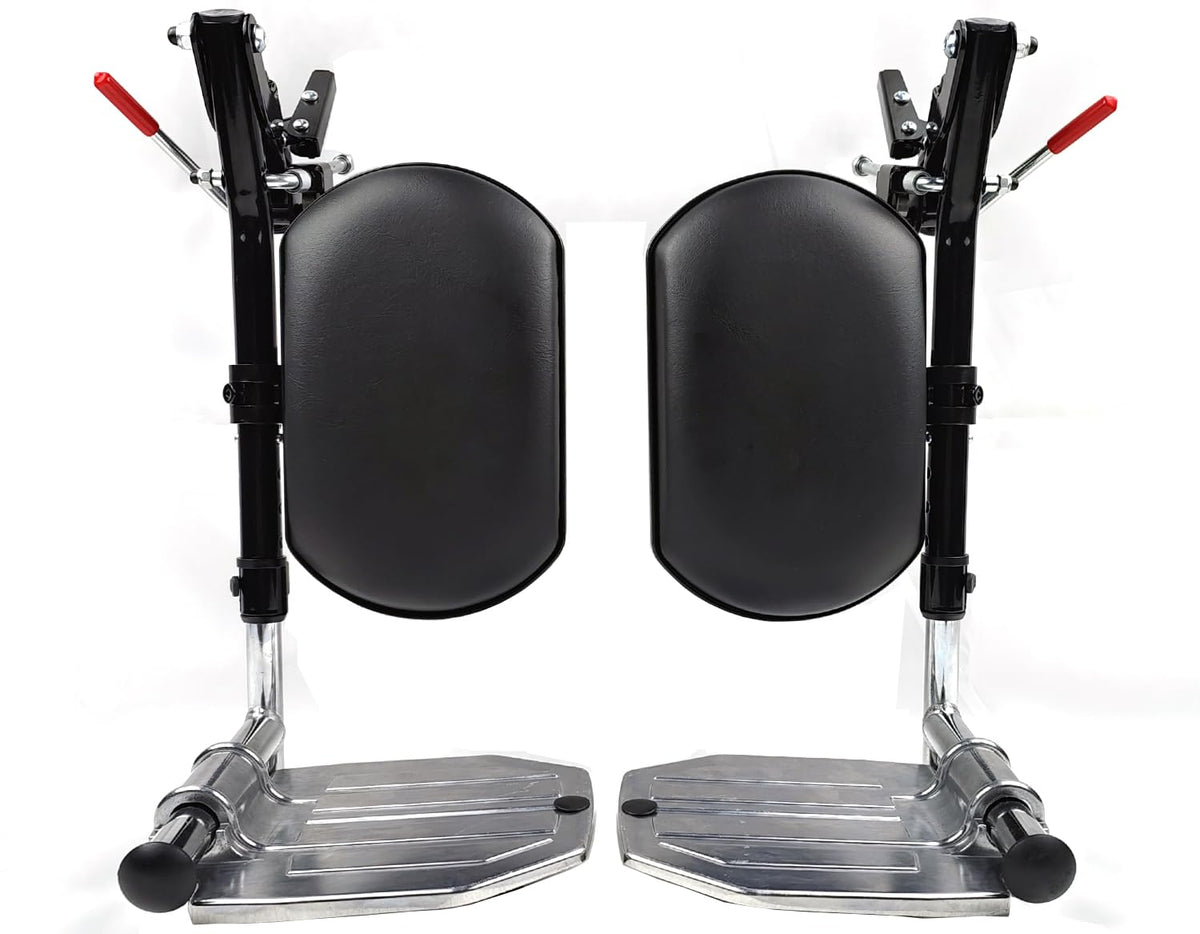 Heavy Duty Wheelchair Elevating Leg Rest with Calf Pad, Black K931