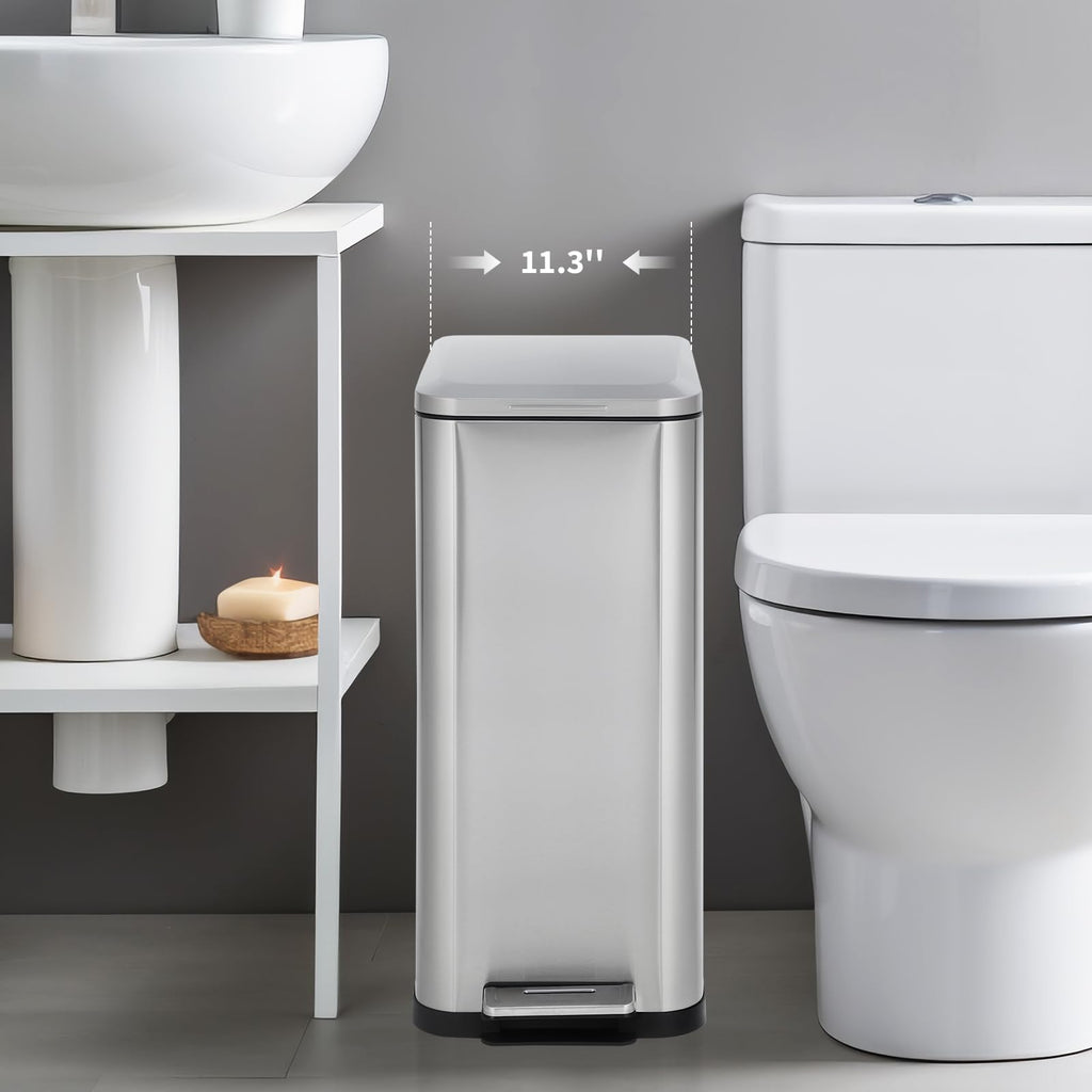 50L Slim Stainless Steel Kitchen Trash Can Z41453