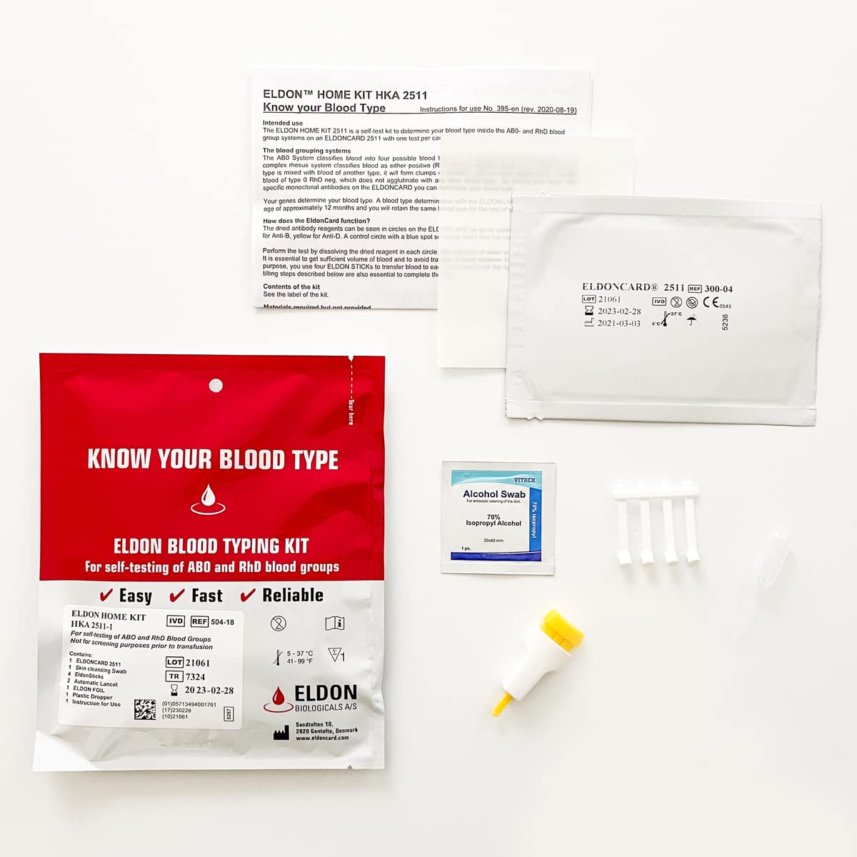 Home Blood Typing Kit 10 Kits F108224
