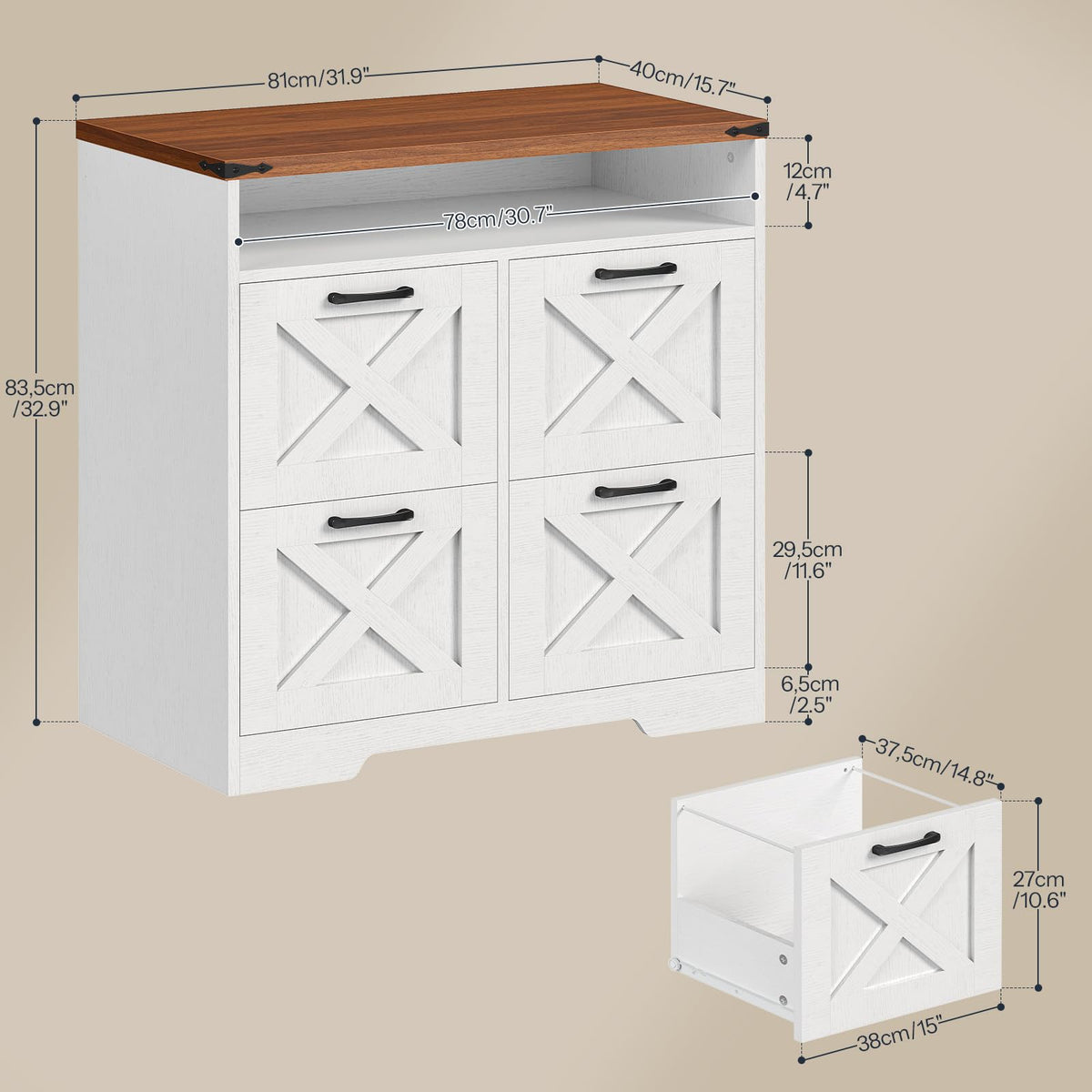 4 Drawer File Cabinet A248769