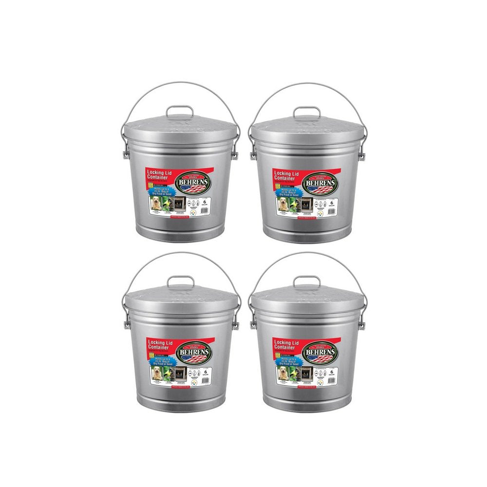6-Gallon Locking Lid Can 4 Pack X635586