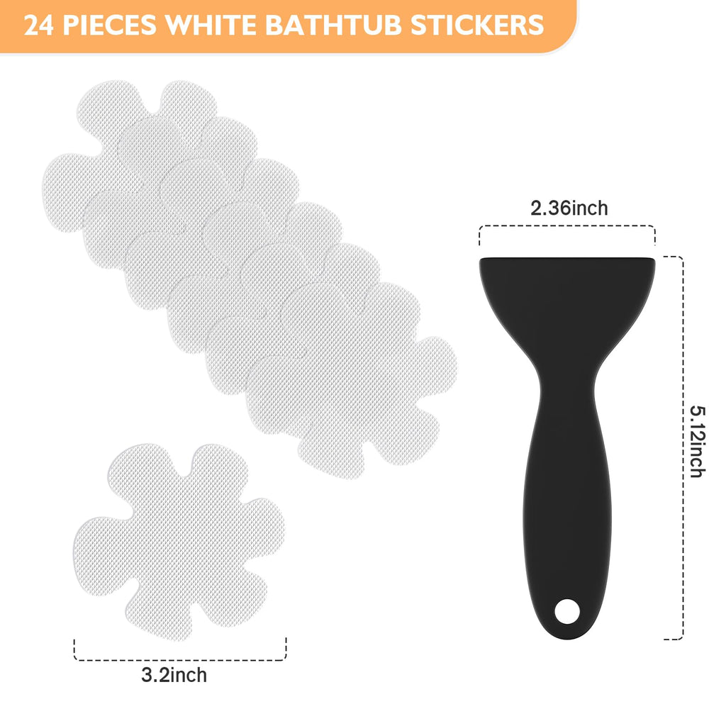 24 PCS Clear Non Slip Bathtub Stickers Y12675