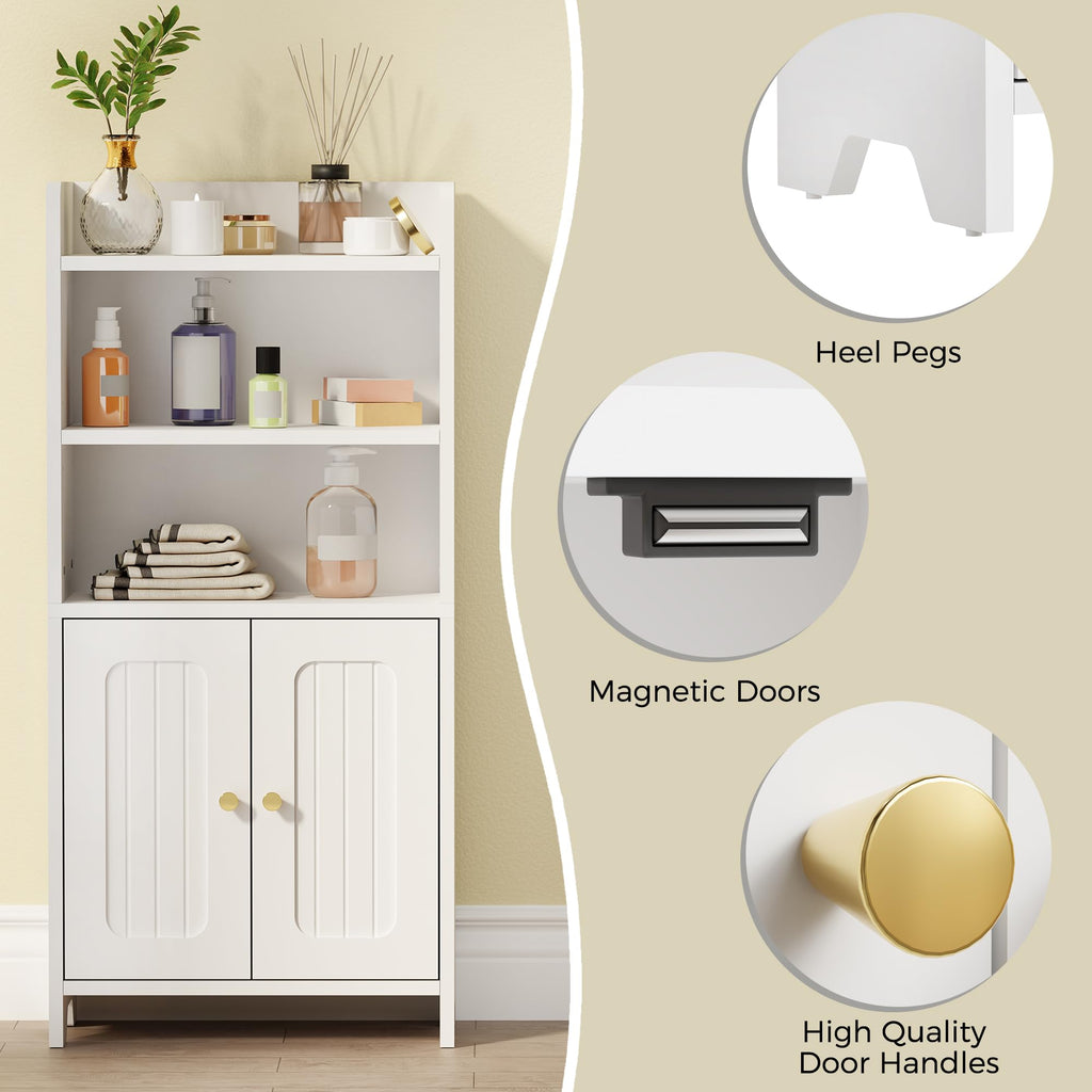 White 2 Door Bathroom Storage Cabinet X78239