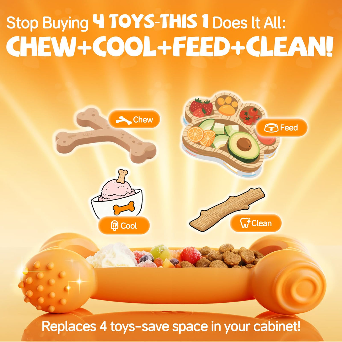 2-Pack Slow Feeder Chew Toy S5721