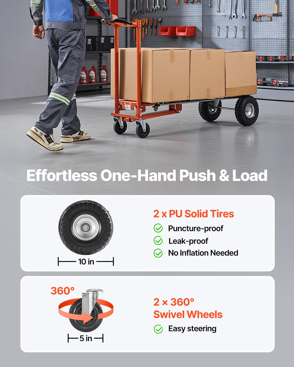 4 in 1 Hand Truck Dolly 1000 lbs Load Capacity R566