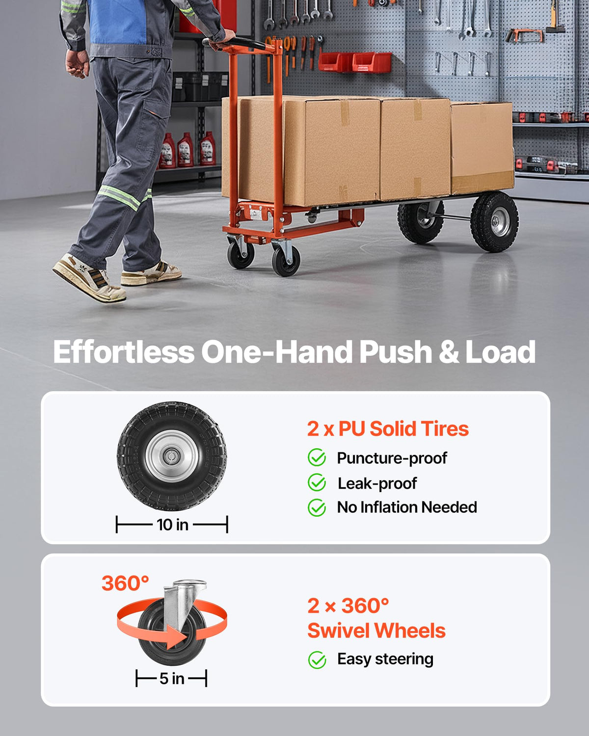 4 in 1 Hand Truck Dolly 1000 lbs Load Capacity R566