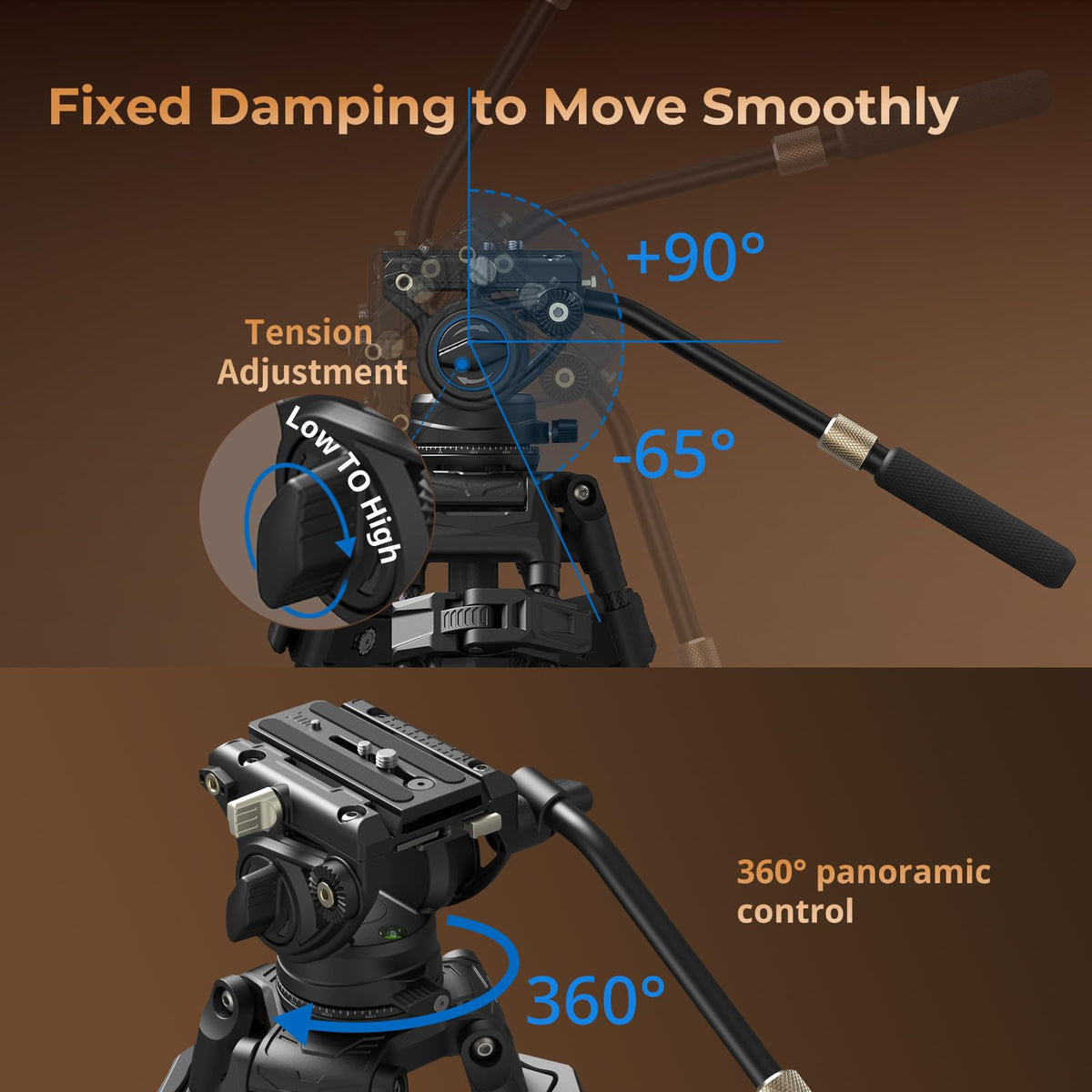 Carbon Fiber Tripod with Fluid Head V6178