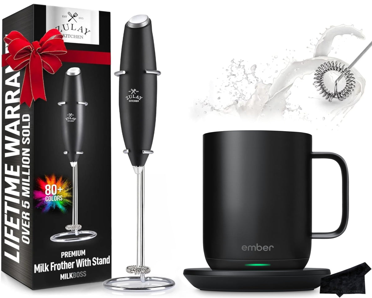 10 oz Temperature Control Smart Mug with Milk Frother I8080