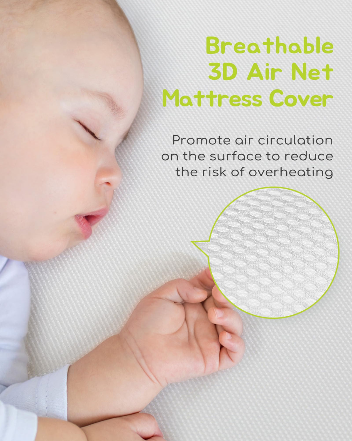 Breathable Standard Full Size Crib Mattress with Waterproof Machine Washable Cover X838