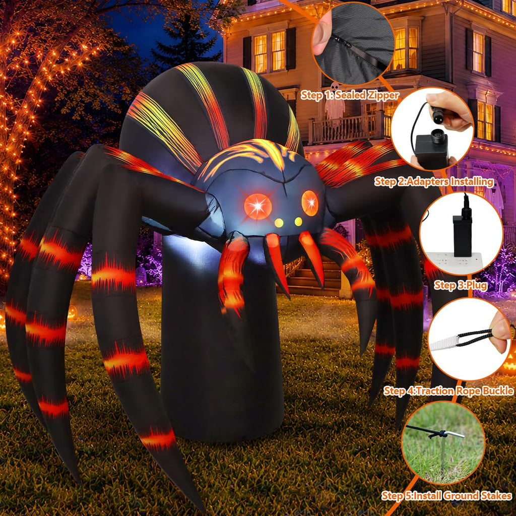 7FT Halloween Inflatables Yard Decor with LEDs R7396