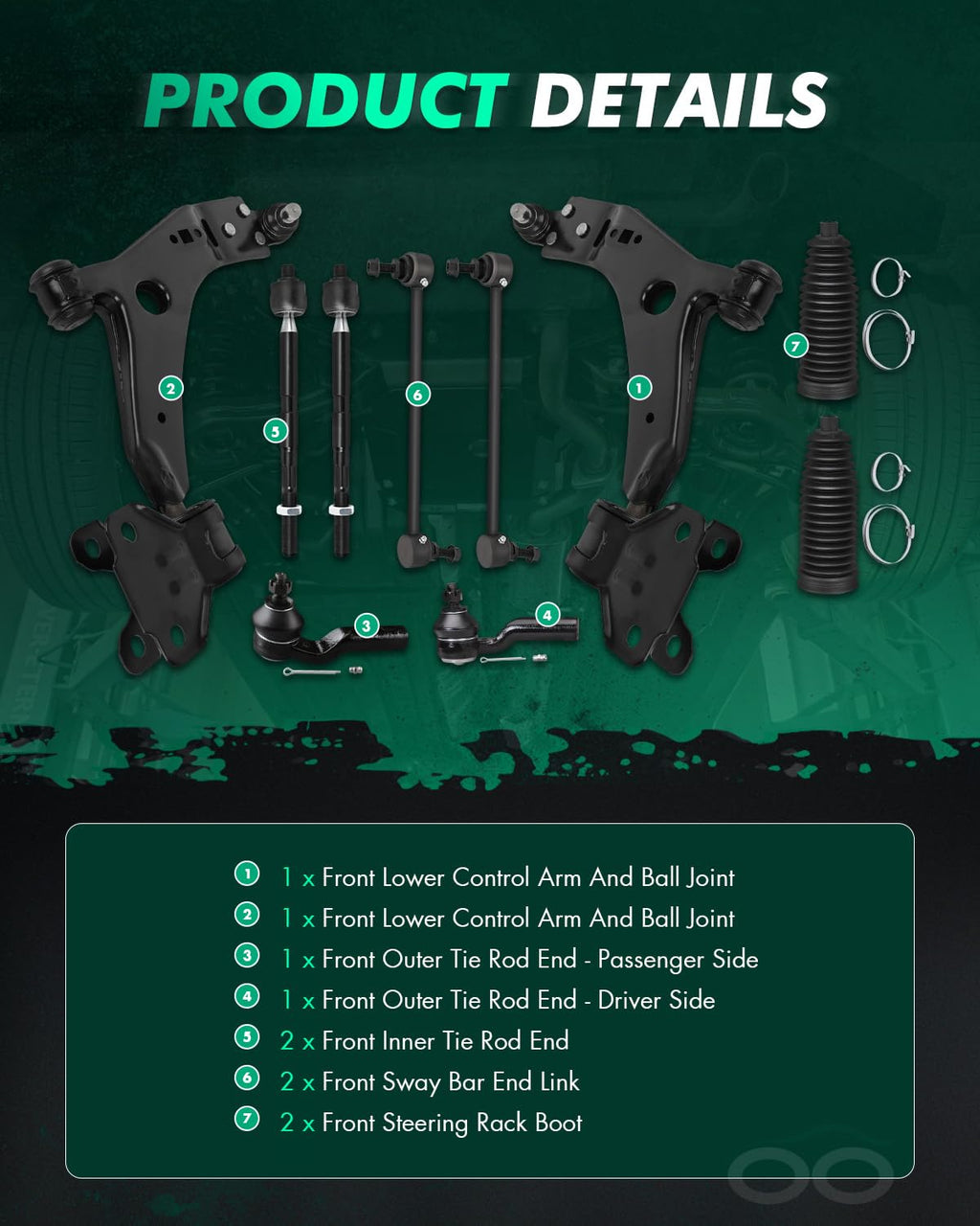 10pcs Front Suspension Kit M931