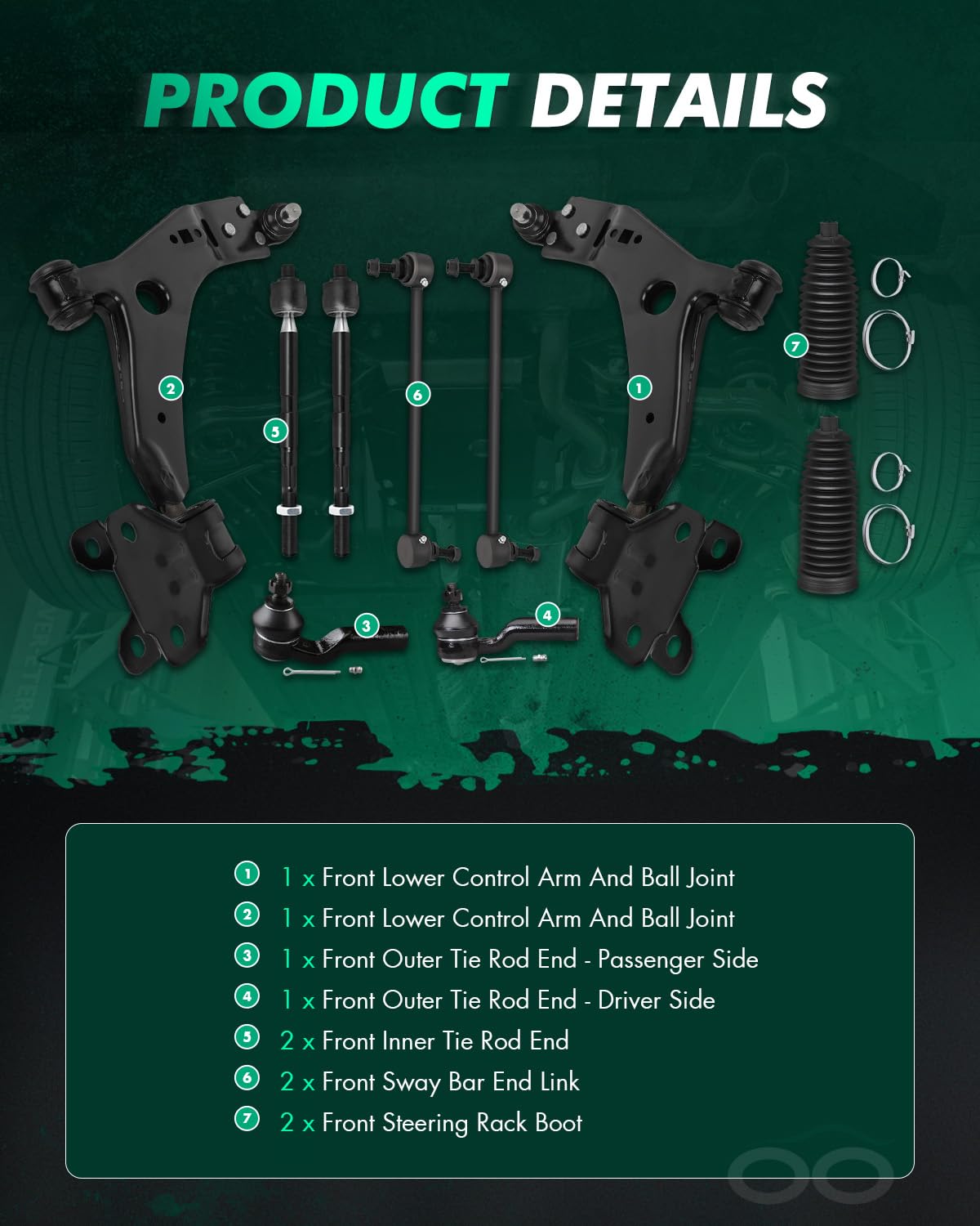 10pcs Front Suspension Kit M931