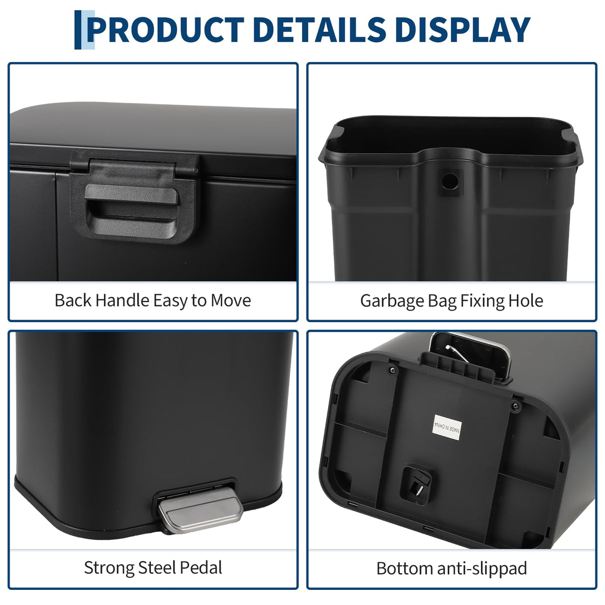 12L Stainless Steel Slim Trash Can C948
