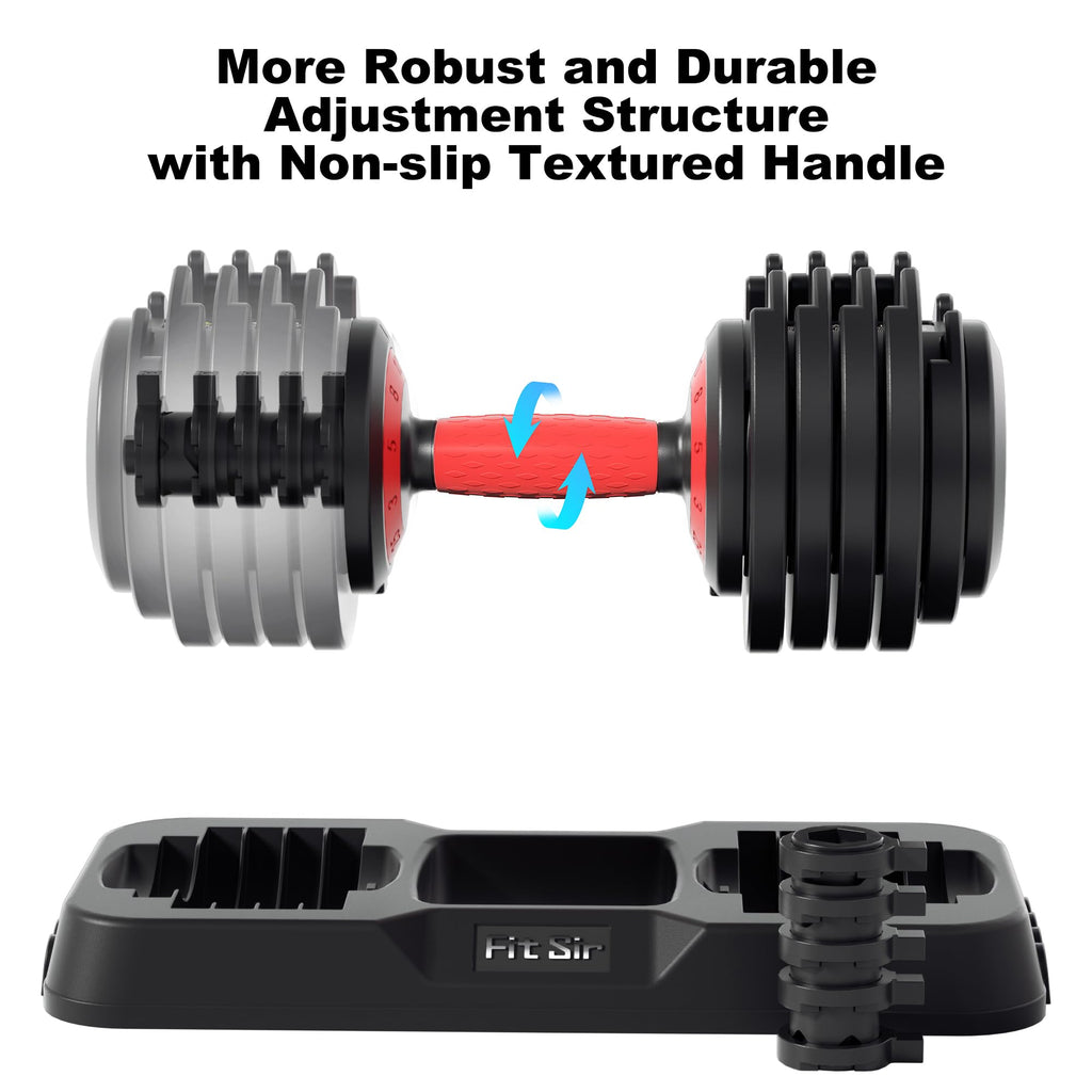 Adjustable Dumbbell Set 25LB/50LB/90LB with Storage Tray D590071