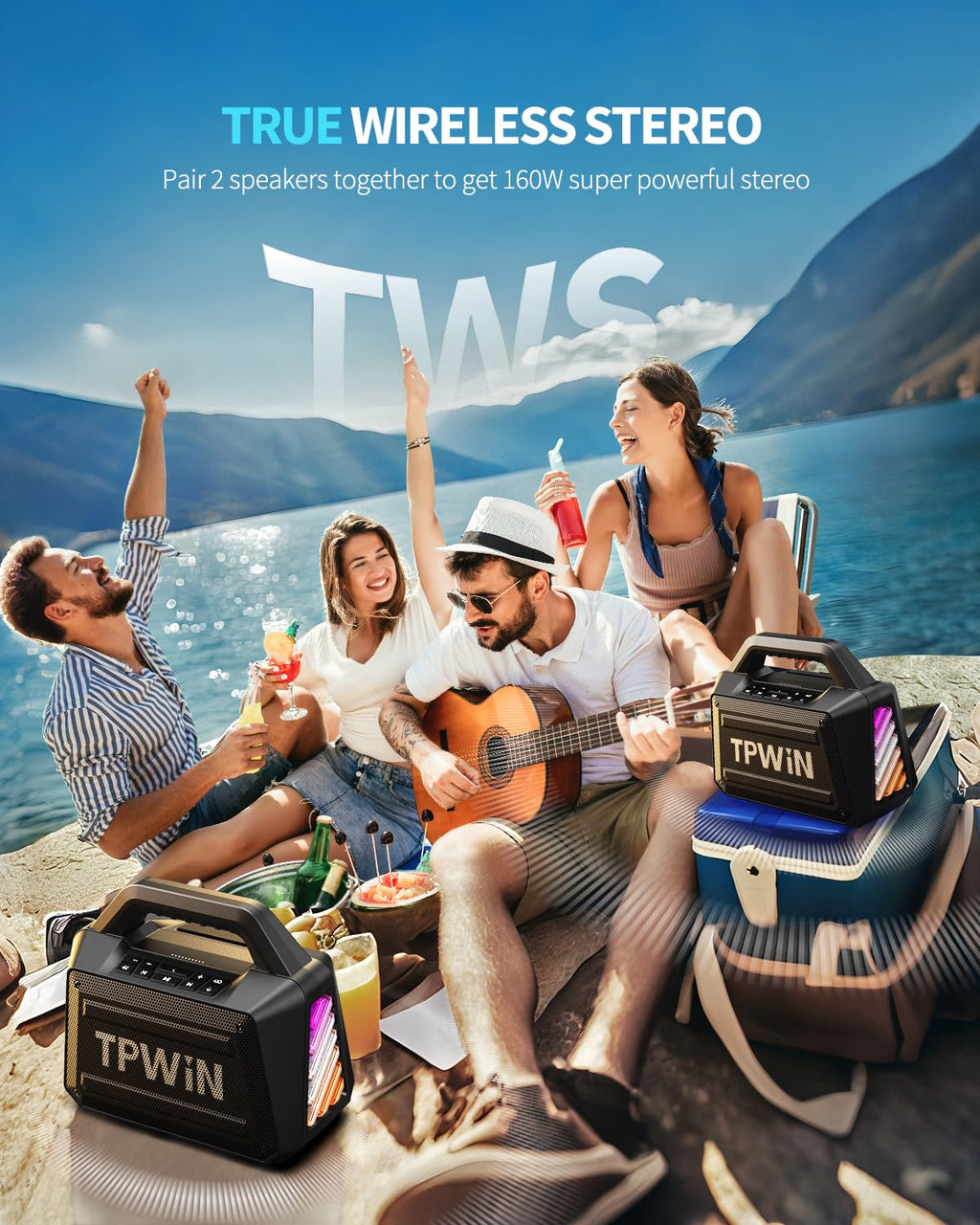 80W IPX6 Waterproof Portable Bluetooth Speaker Z98950