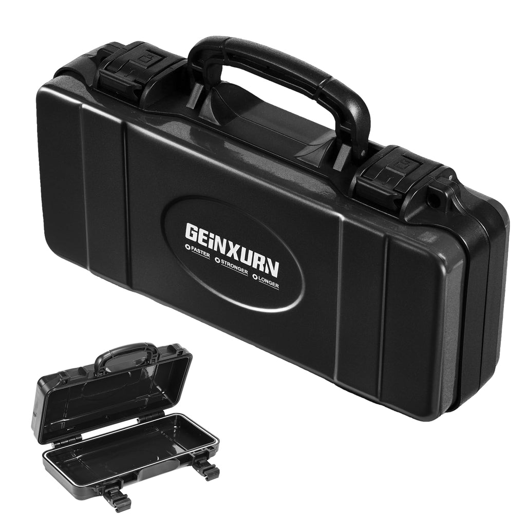 Black Steel Tool Box with Safety Latch and Handle F777139