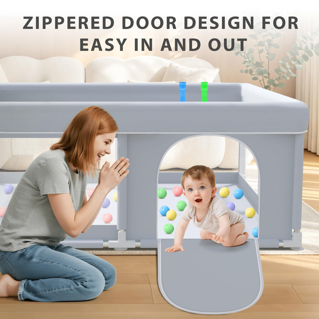 50 x 50 Inch Baby Playpen with Breathable Mesh I1522