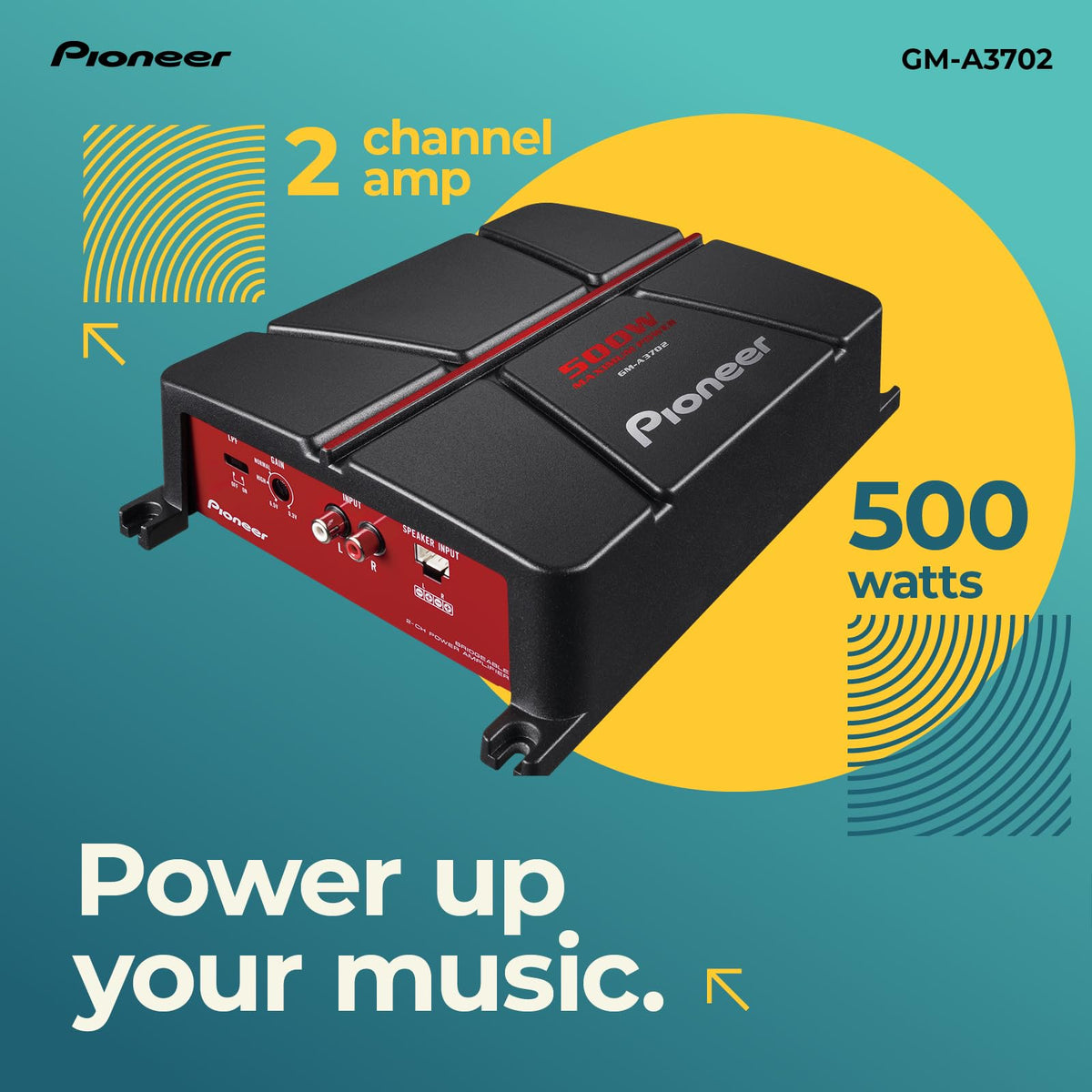 500W Max Class AB 2-Channel Car Amplifier Q651811
