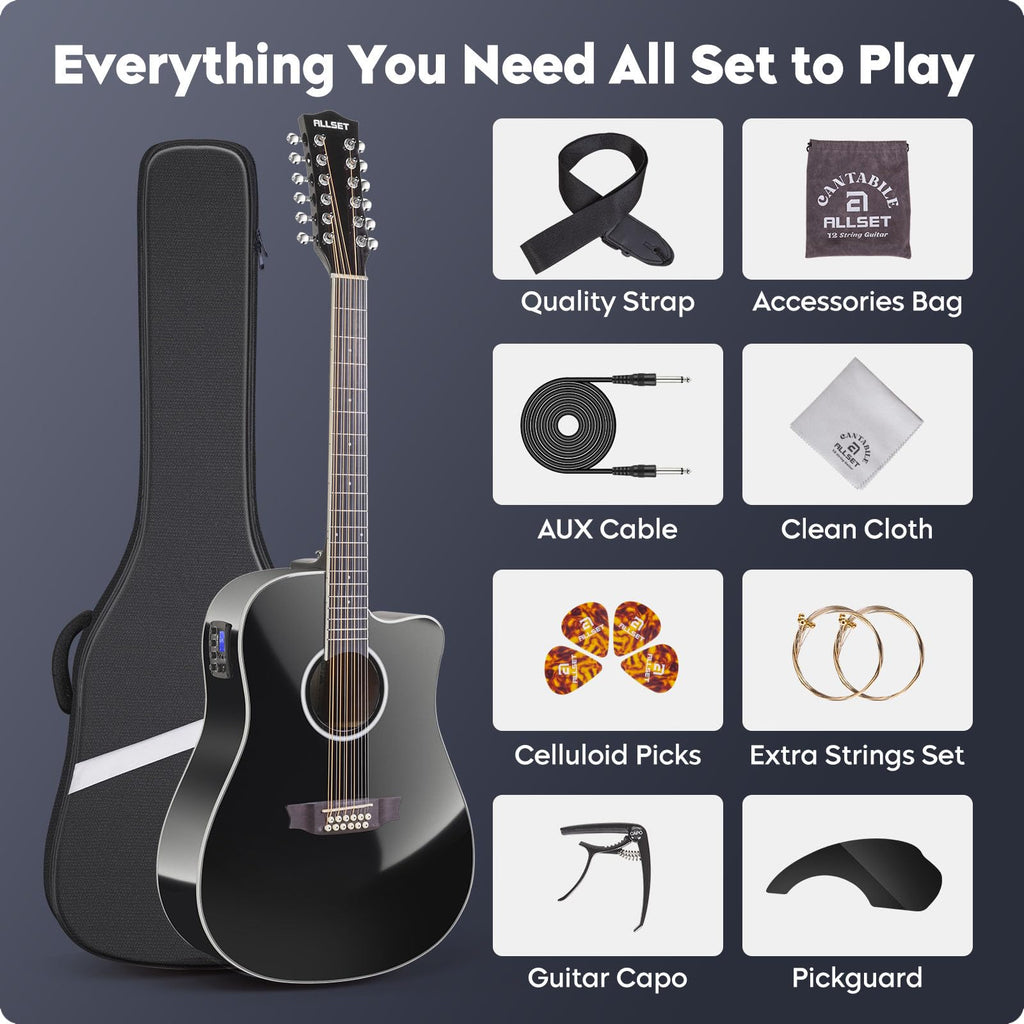 12 String Acoustic Electric Guitar B2634