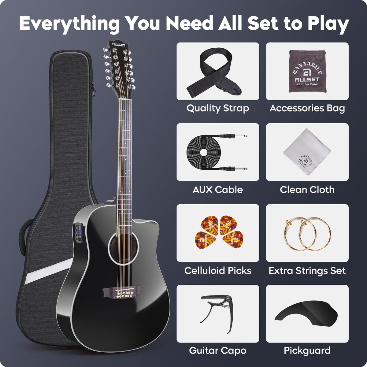 12 String Acoustic Electric Guitar B2634
