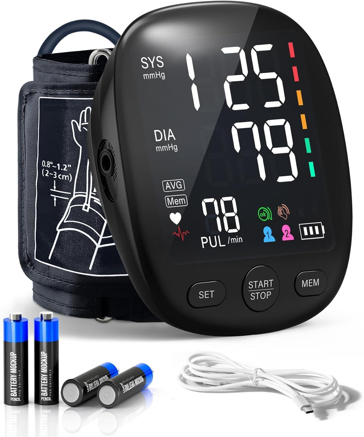 Upper Arm Blood Pressure Monitor with Dual User 240 Memory Sets R76519