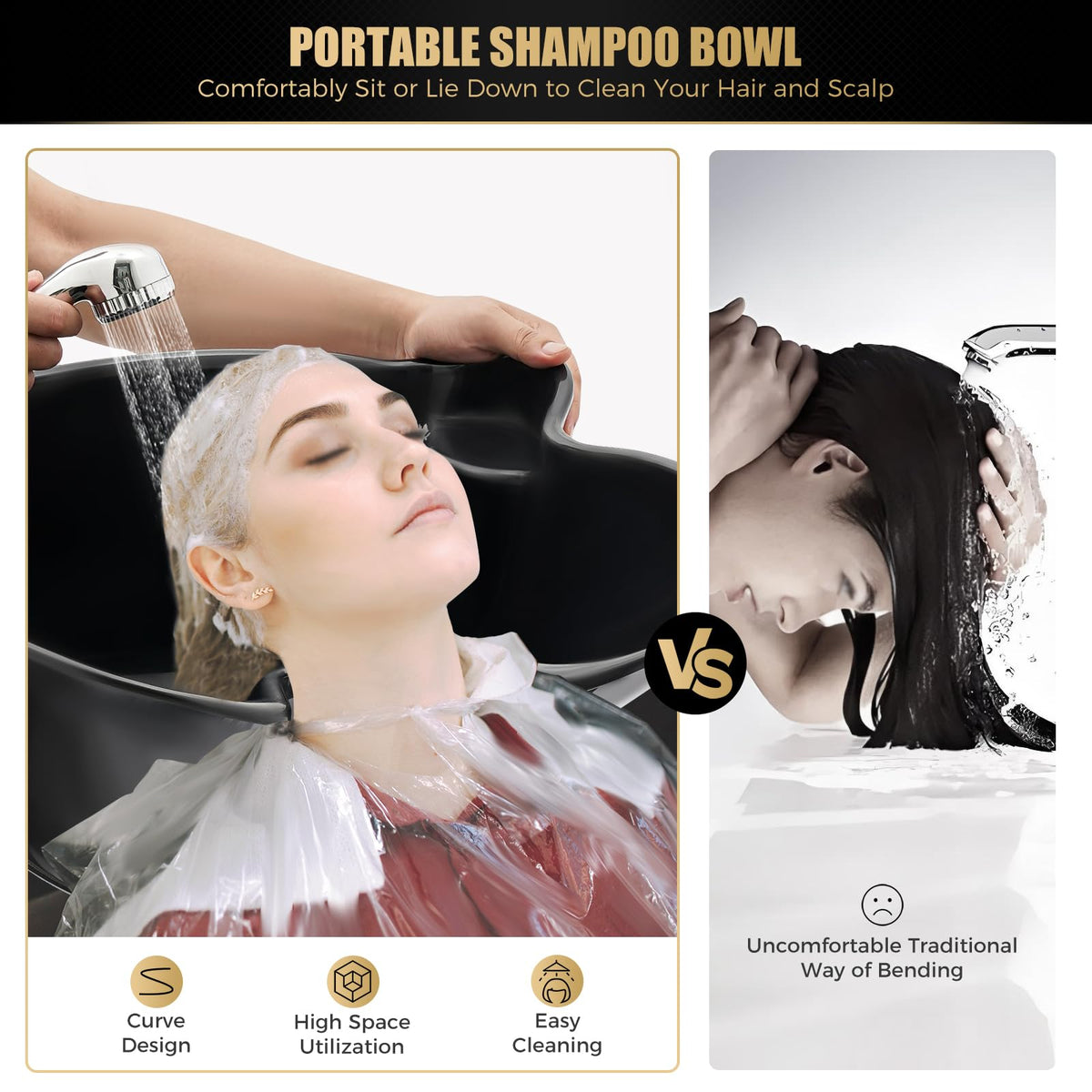Portable Electric Pump Shampoo Bowl with 2 Buckets R96779