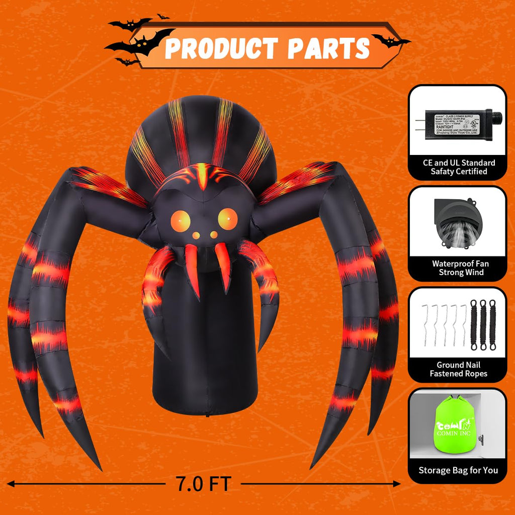 7FT Halloween Inflatables Yard Decor with LEDs R7396