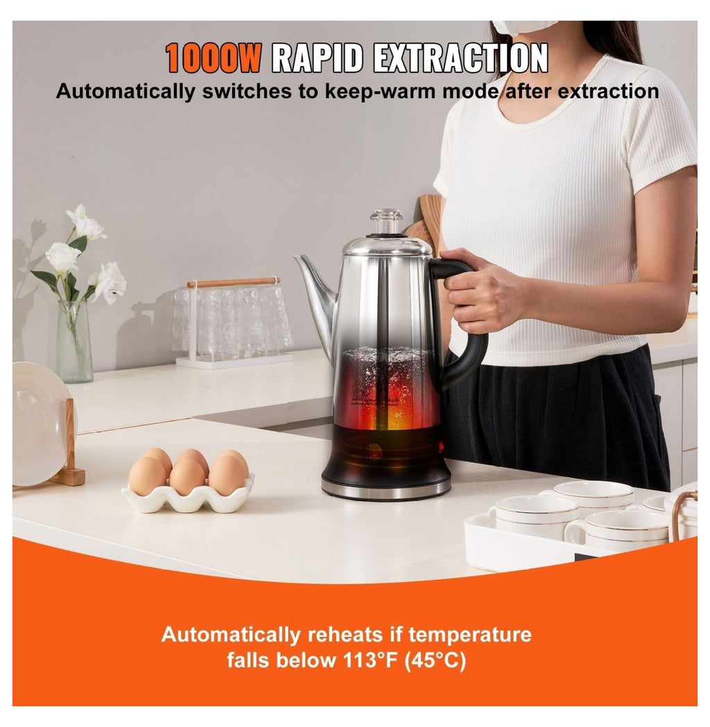 Stainless Steel Electric Coffee Percolator L793024