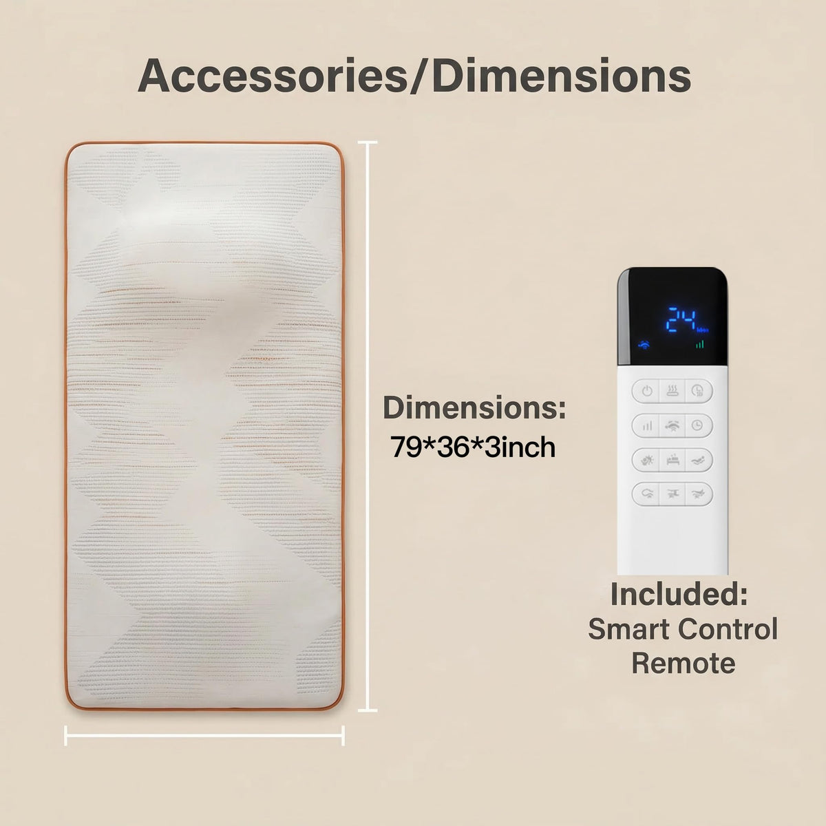 White Heated Full Body Massage Mat T33633